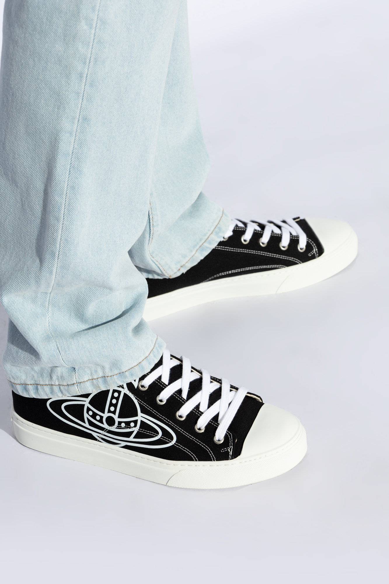 Black Sports shoes with 'Plimsoll' logo Vivienne Westwood